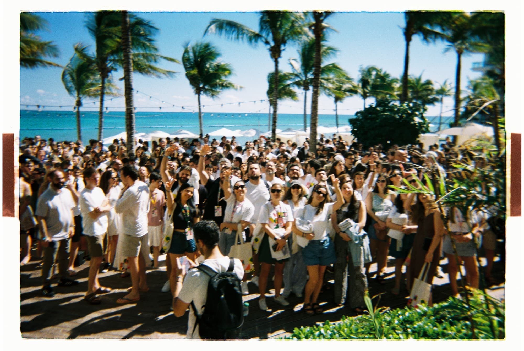 Sword Global Gathering team photo on the beachfront at Cancun