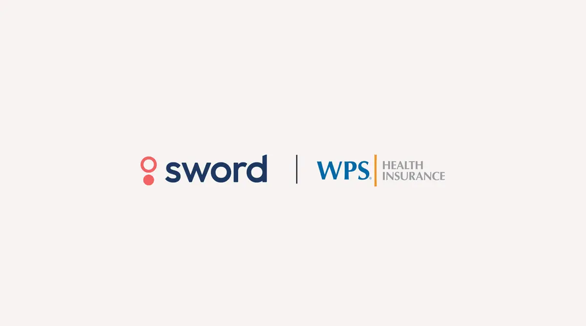 Logos of Sword and WPS Health Insurance on a light background.
