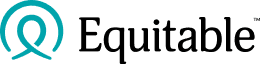 Equitable logo featuring a teal abstract circular icon to the left of the word Equitable in black text on a light background.