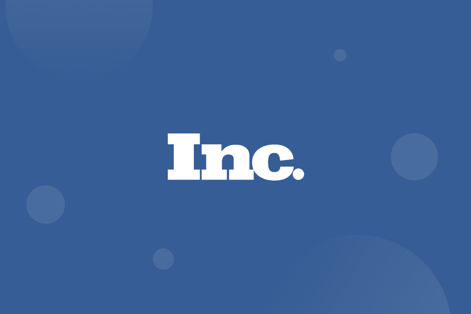 Inc. logo on blue background